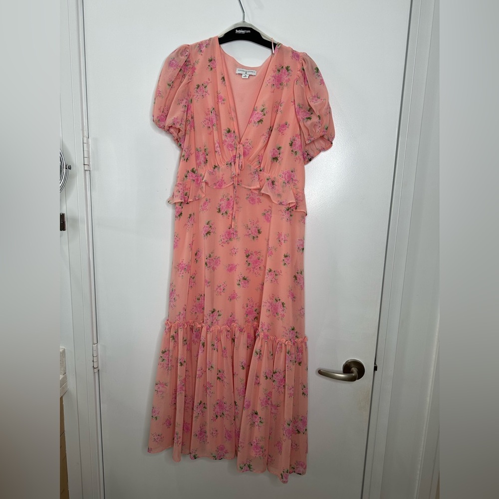 Pink floral dress